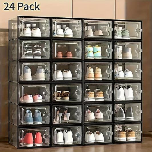 12 Pc / 24 Pc Large Capacity Modular Space-Saving Shoe Box