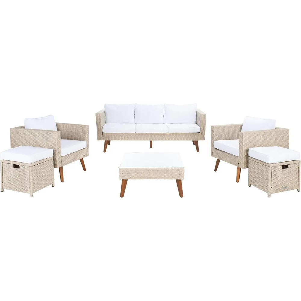 Outdoor Collection Presla Wicker Cushion 6-Piece Living Set