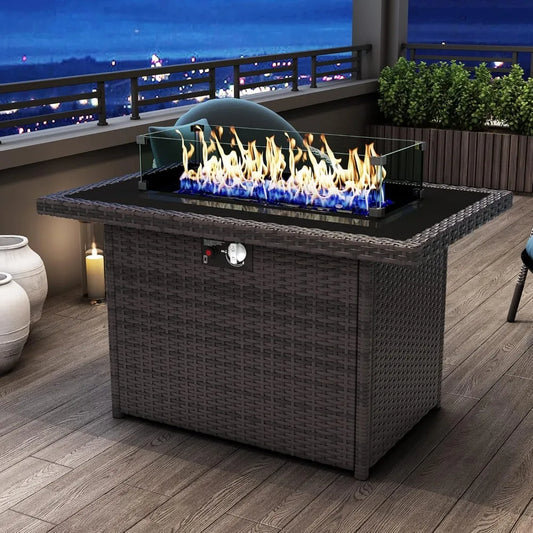 44 Inch Propane Gas Fire Pits Table for Outside Patio