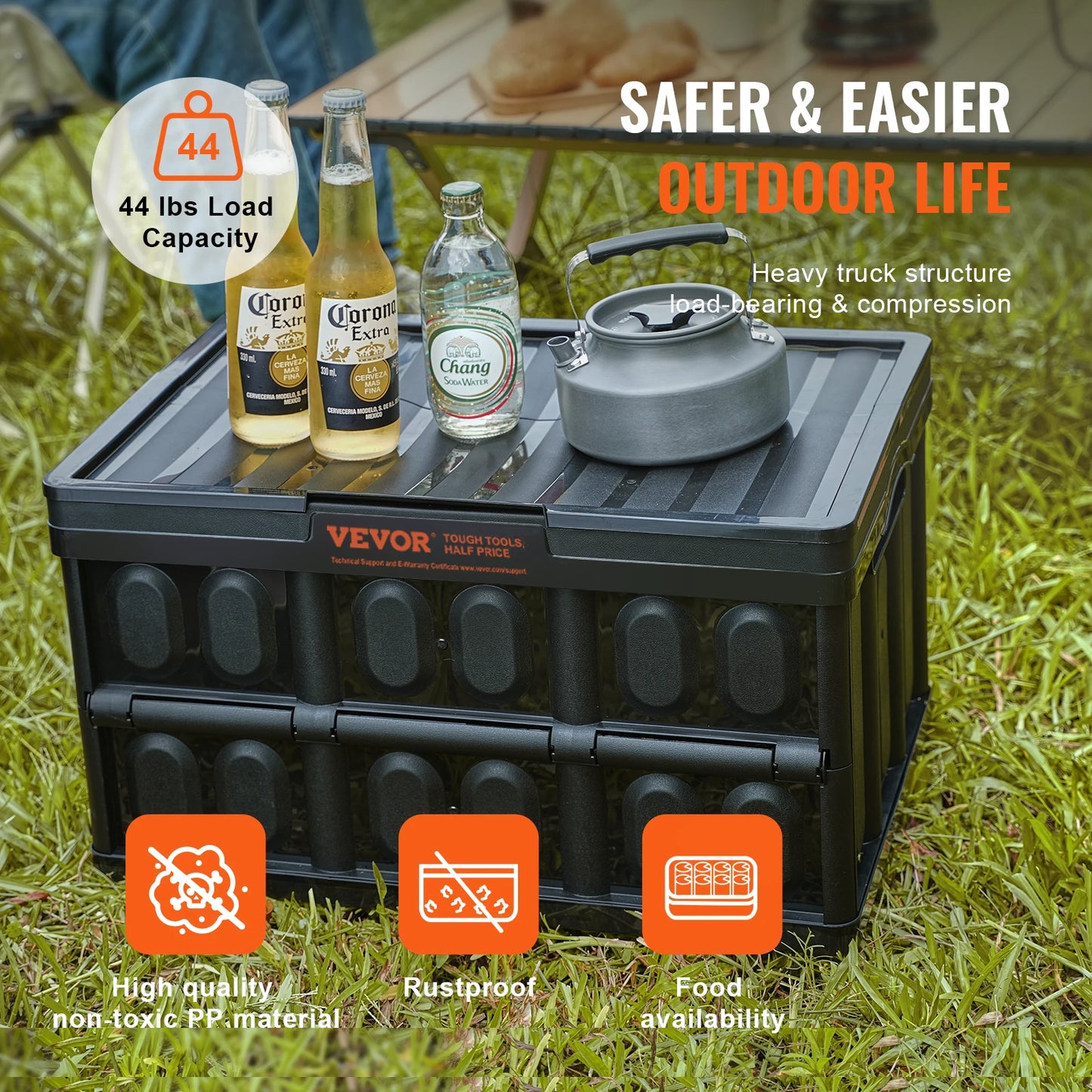 SucceBuy 45L 65L Collapsible Storage Bins With Lids