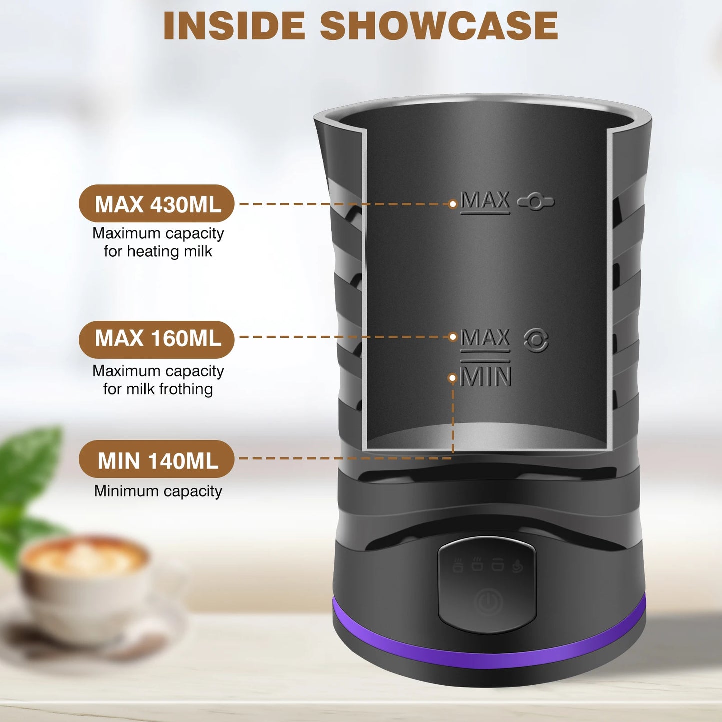 4 In 1 Electric Milk Frother Milk Foam Machine For Coffee