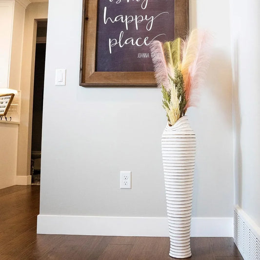 Floor Decoration Vase Wooden Vase for Room Décor Free Shipping