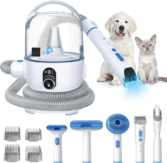 Pet Grooming Vacuum Kit 5 In 1 Dust Cup For Shedding Dogs