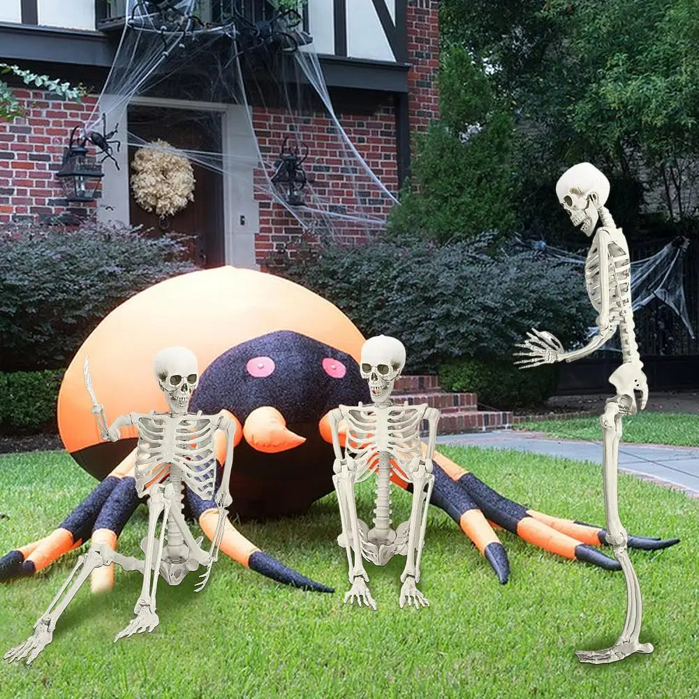 5.4ft Poseable Skeleton Prop Life Size Plastic Halloween