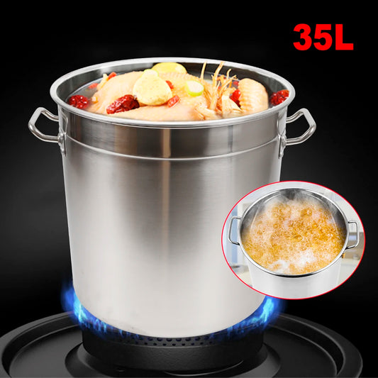 35L Thickened Stainless Steel Multipurpose Stock Pot Lid