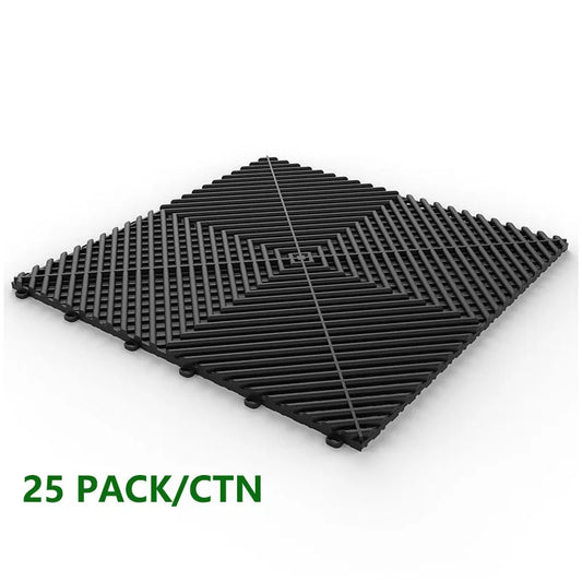 25 Pcs 1.8 Cm Thick Garage Floor Mats For Car Wash And Splicing Grille Tiles