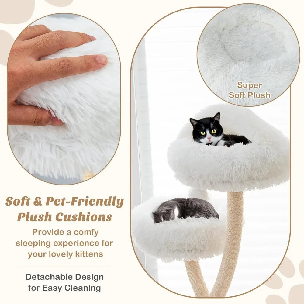 70 Inch Tall Cats Tree Cat Tower with Scratching Posts