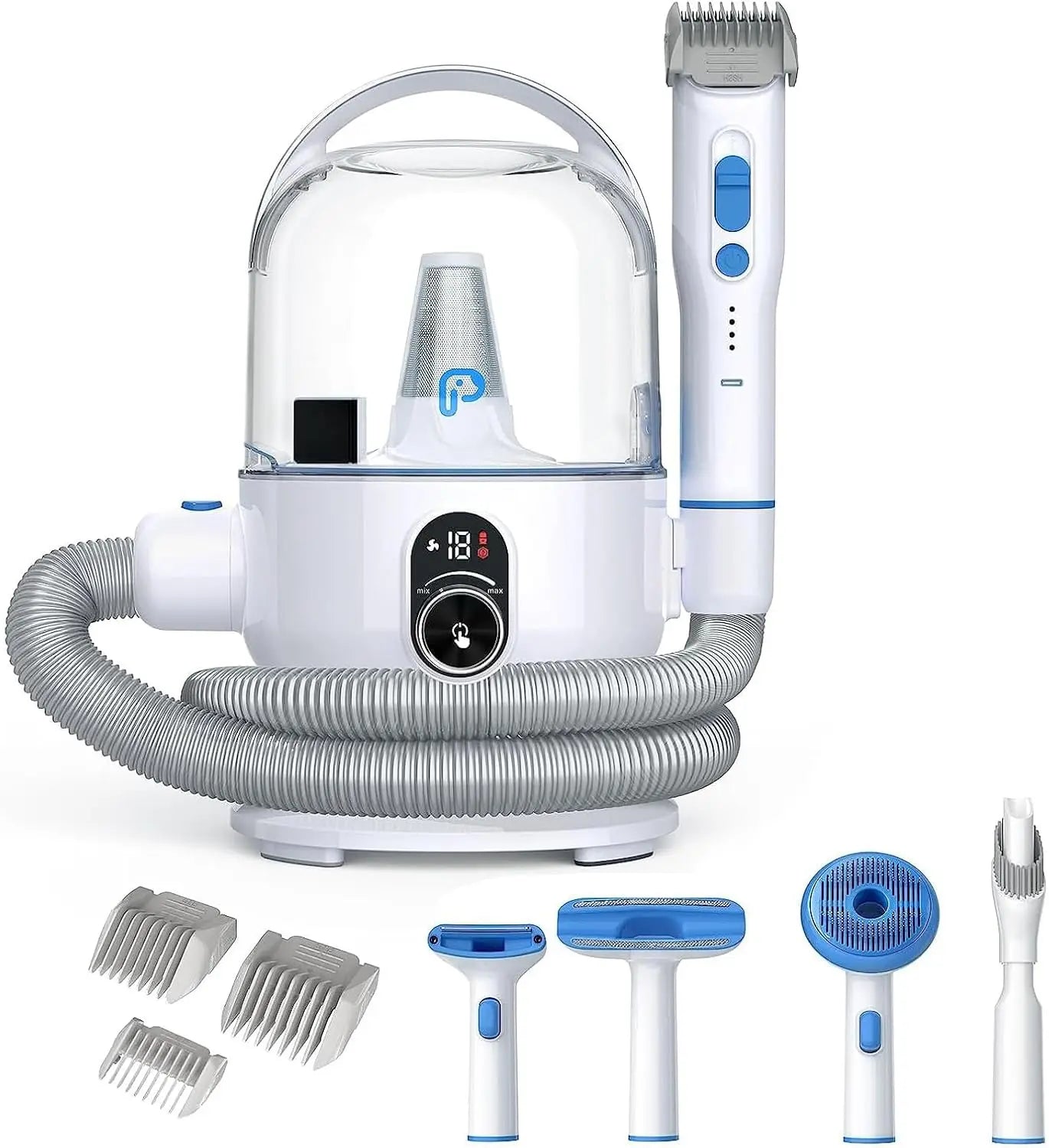 Pet Grooming Vacuum Kit 5 In 1 Dust Cup For Shedding Dogs
