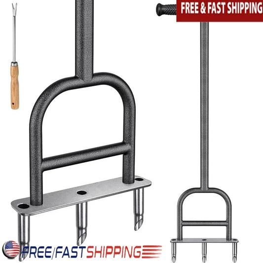 Lawn Coring Aerator Stainless Steel 3 Corer Plug Tool