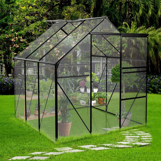 6x6 Ft Polycarbonate Walk In Greenhouse All Season Garden
