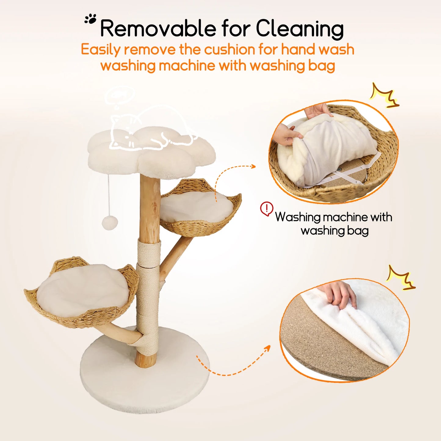 Bingopaw Cat Tree Tower Condo Scratching Post for Kittens