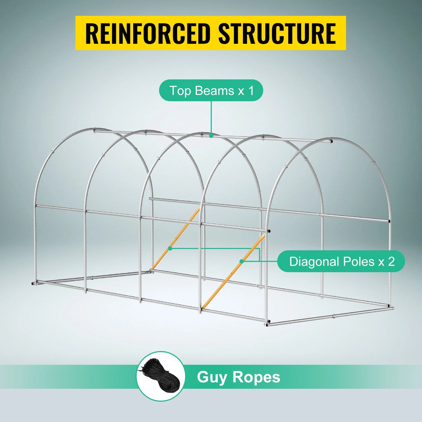 Walk In Tunnel Greenhouse Galvanized Frame Waterproof Cover