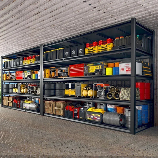 60 W Garage Shelving 3000LBS Heavy Duty Storage Shelves Adjustable Tier Metal Rack
