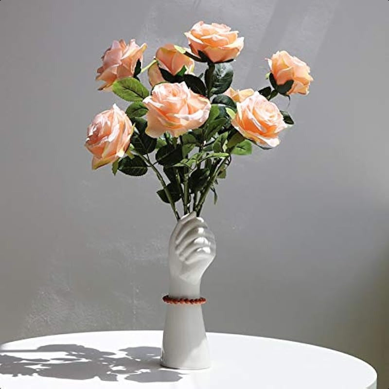 9 Inch Modern Ceramic Hand Vase for Flowers